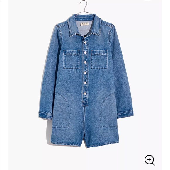 Madewell denim long sleeve shorts romper size XXS - Picture 2 of 6
